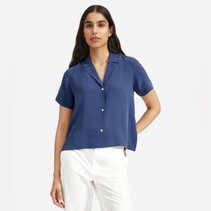 Everlane The Clean Silk Short-Sleeve Notch Shirt